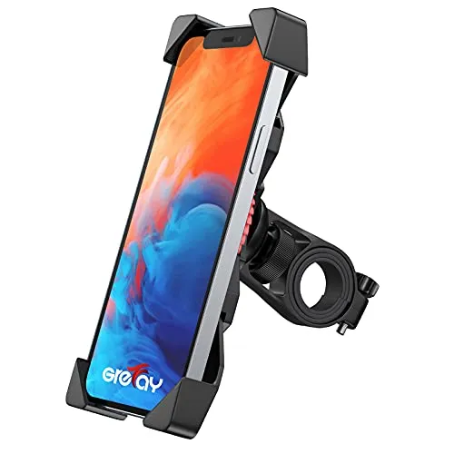Grefay Fahrrad Handyhalterung Scooter Universal Handyhalter Motorrad Lenker Mit 360° Drehbarer Für 3,5-6,5 Zoll Smartphone