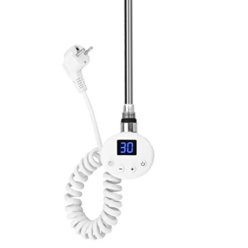 EMKE Heizstab mit Thermostat 300W für Badheizkörper - Zentralheizungen & Zubehör - Effizienter Heizstab aus Edelstahl mit intelligentem Thermostat und Timer für schnell warme Handtücher und angenehme Raumtemperatur.