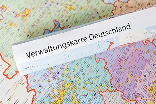 GeoMetro politische Verwaltungskarte Deutschland mit Regierungsbezirken und Laminierung (beschreib- und abwischbar): Maßstab: 1:800.000, Poster, Auflage 2022