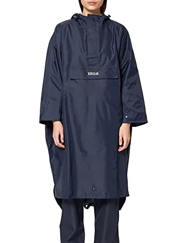 PRO-X elements Unisex Arosa Poncho, Marine, XL-XXL EU - Funktionsjacke aus XPLUS-Gewebe, 100% wasserdicht mit 10.000 mm Wassersäule, ideal für Wanderungen bei jedem Wetter. Komfortabler Schnitt und praktische Brusttasche.