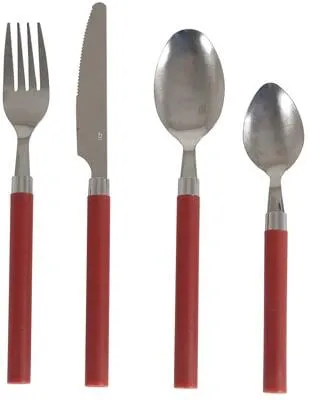 Bo-Camp Besteckset, 4-teilig, rot