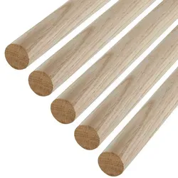 SO-TECH® Kleiderstange Rundstab aus Eiche, 5er Set, 50 cm - Praktische Garderobenstange aus hochwertigem Eichenholz, ideal zum Basteln und für kreative Projekte. Mit einem Durchmesser von 3 cm bietet sie Stabilität und vielseitige Einsatzmöglichkeiten.