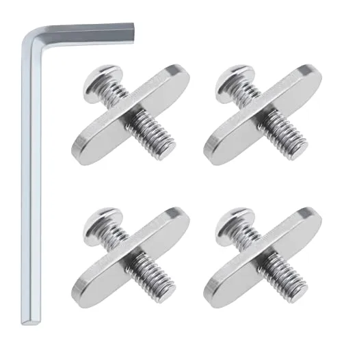 VGOL 4 Stück Kajakschienen-Schraubenmuttern mit Schraubenschlüssel, Edelstahl-Schienenhalterung, Spanngurte, Montagezubehör für Kajak, Bootsschienen