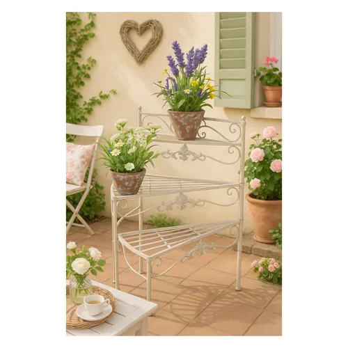HOFMANN LIVING AND MORE Blumenständer Treppe in weiß von Möbel direkt online