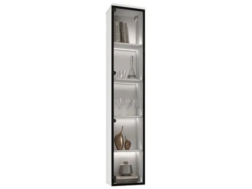 MOEBLINE Glasvitrine Hängevitrine FIVO 03 in Weiß von MOEBLINE
