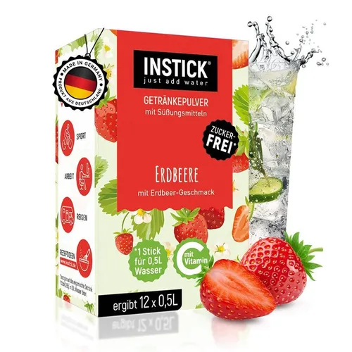 INSTICK Zuckerfreies Instant-Getränk (Erdbeere)