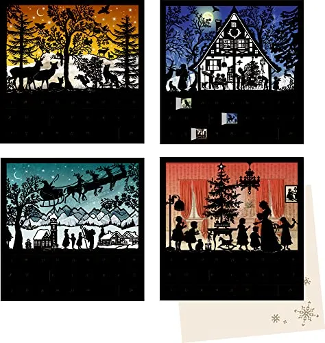 Mini-Adventskalender – Stille Nacht: 4 Motive x 6 Ex.