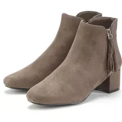 LASCANA Stiefelette Boots mit Blockabsatz VEGAN braun 40 EU - Wanderschuhe mit bequemem Blockabsatz, veganem Obermaterial und stilvollem Design. Ideal für umweltbewusste Modebewusste.