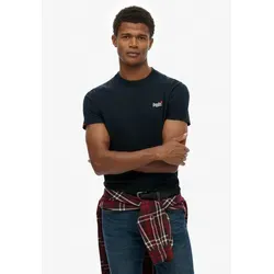 Superdry Rundhalsshirt ESSENTIAL CONTRAST EMB TEE - Print-Shirt mit frischem Design, aus weichem Baumwoll-Jersey für hohen Tragekomfort, ideal für lässige oder schicke Outfits.
