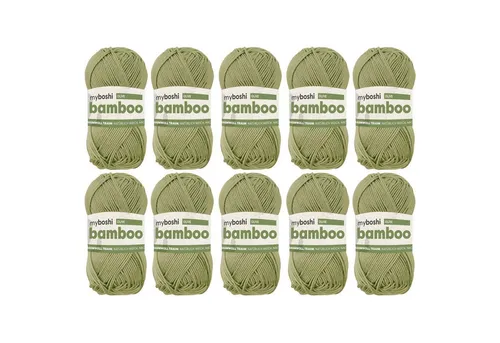 myboshi Bamboo Häkelgarn, 125 m, Uni - Nachhaltiges Häkelgarn aus 60% Bambusfaser und 40% Baumwolle. Weich und strapazierfähig, ideal für Bekleidung und kreative Projekte. Waschbar bei 40 Grad, für Nadelstärke 2-4 mm geeignet.