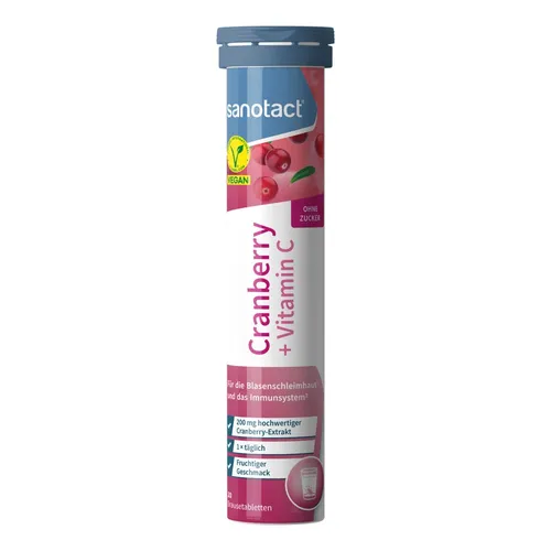 Sanotact Cranberry+c Brausetabletten 20 St
