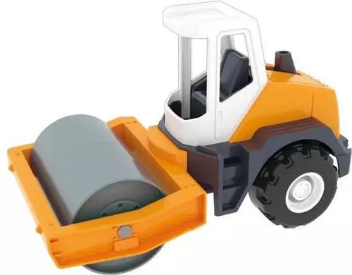 Wader Tech Truck Walze im Karton,35365 - Spielfahrzeuge mit realistischer Detailnachbildung und beweglicher Walze, perfekt für kleine Bauarbeiter, fördert Kreativität und Bewegung im Sandkasten.