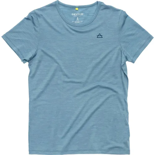 Devold of Norway Active Tee WMN skyblue (247A) S - Outdoor & Funktionsshirts für Damen, aus atmungsaktiver Merinowolle mit geruchsneutralisierenden Eigenschaften, ideal für aktive Abenteuer und vielseitige Nutzung.