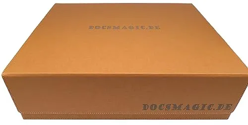docsmagic.de Premium 4-Row Trading Card Storage Box Gold + Trays & Divider