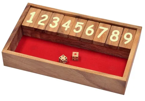 Logoplay Holzspiele Spielesammlung, Jackpot Gr. S – Shut the Box aus Holz Würfelspiel für 2+ SpielerHolzspielzeug