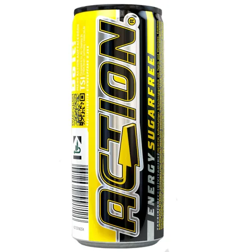 Action Energy Drink Sugarfree Dose mit Koffein und Taurin 250ml