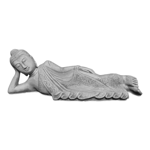 Gartenfigur Liegende Buddha von gartendekoparadies