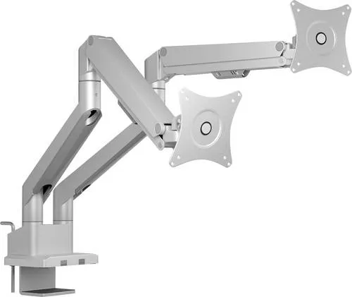 ICY BOX Monitorständer für 2 Monitore, Höhenverstellbar und VESA-kompatibel - Ständer für Computermonitore, unterstützt 17