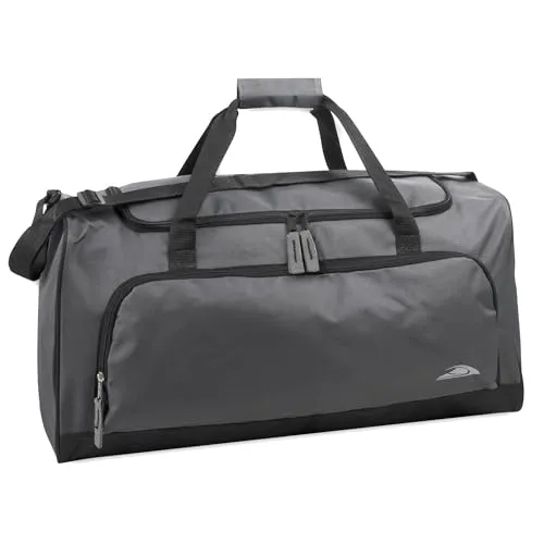 Trail maker 55 Liter, 24 Zoll leichte Canvas-Reisetaschen für Damen und Herren für unterwegs, Ausrüstungstasche/Organizer (Grau 2)