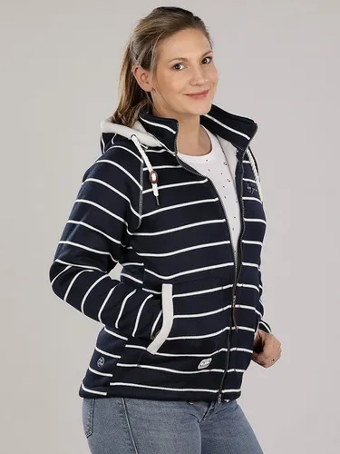 Dry Fashion Fleecejacke Föhr Damen Fleece-Jacke Strickjacke Föhr mit Kapuze und Reißverschluss