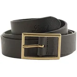 Levi's Rectangle Belt Damen Ledergürtel, Gr. 70, schwarz (Caviar) - Modischer Ledergürtel aus 100% Rindsleder mit goldfarbener Schließe und Logoprägung. Ideal für elegante und lässige Outfits, perfekt für jeden Anlass.