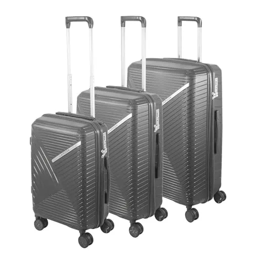Laroqx Hartschalen Kofferset 3-teilig, Grau