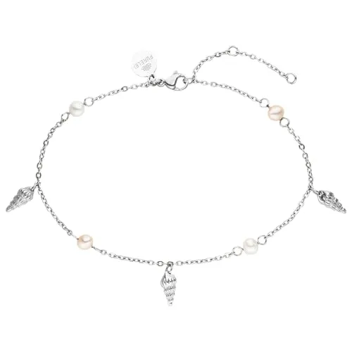 Purelei® Akala Fußkettchen Damen – Edelstahl 18K vergoldet in silber von PURELEI