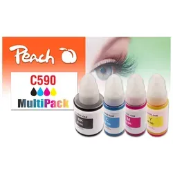 Peach Spar Pack Tintenpatronen für Canon GI-590, mehrfarbig,Peach