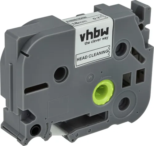 vhbw Druckkopf Reinigungskassette kompatibel mit Brother PT 550, 9200, 9200DX, 540C, 580C, 7500VP, 7600VP, 7500, 7600 Beschriftungsgerät - 2,5mx 18mm