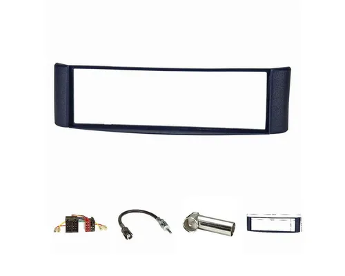 tomzz Audio Radioblende Set passt für Smart fortwo (450) Bj.1998-2007 blau mit Rad Autoradio