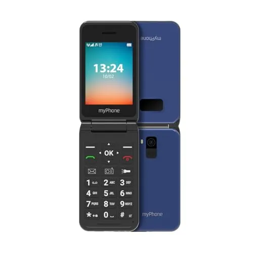 myPhone Flip LTE - Klapphandy für Senioren mit SOS-Taste, 4G VoLTE, großer 1000 mAh Akku für bis zu 6 Tage Nutzung