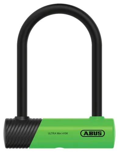 ABUS Bügelschloss 410K Ultra - Handliches und robustes Fahrradschloss - Fahrradschlösser - Kompaktes Design mit 12 mm starkem Rundbügel aus gehärtetem Stahl für hohen Diebstahlschutz und praktische Halterung für einfachen Transport.