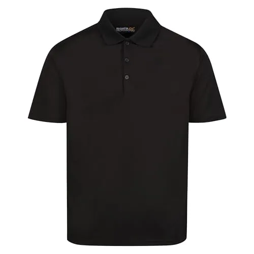 Regatta Professional Herren Mens Pro Wicking Polo Short Sleeved T Shirt Polohemd, Schwarz, 4XL
