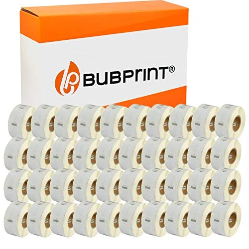 Bubprint 40 Etiketten kompatibel mit Dymo 11353 S0722530 25x13mm Weiß