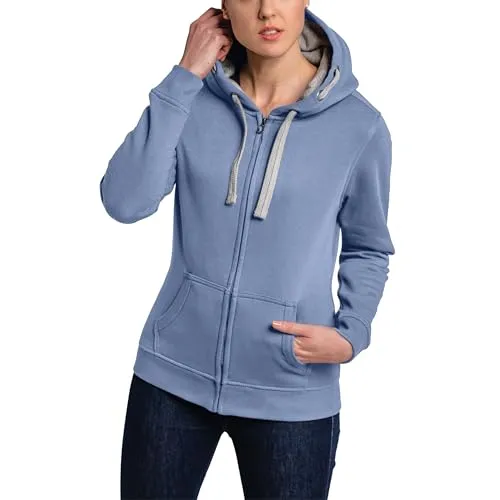 HRM Damen Jacket F Hoodie, Sky Blue, M EU