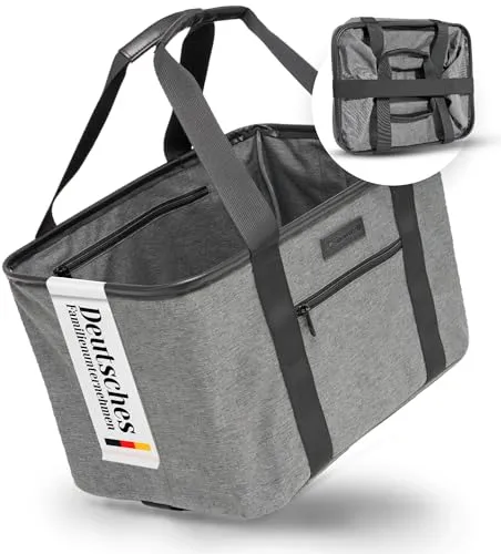shopwell faltbarer Einkaufskorb 30 Liter - Einkaufstaschen & Einkaufstrolleys, wasserabweisend und mit 20 kg Tragkraft – ideal für den komfortablen Einkauf.