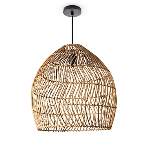 Paco Home Pendelleuchte Boho Rattan 40cm in beige von Paco Home