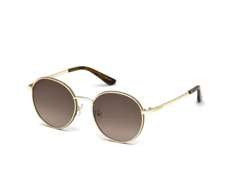 Guess Unisex-Erwachsene GU7556 32F 51 Sonnenbrille, Gold (Oro/Marrone Grad)