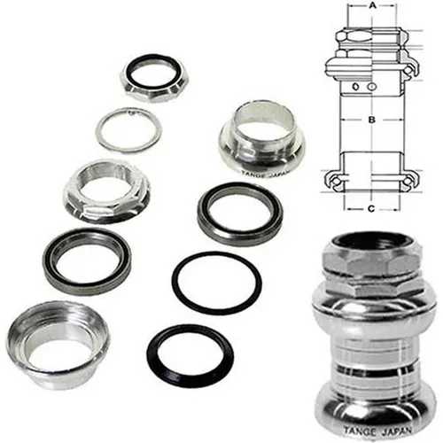 TANGE Fahrradlenker Tange Seiki Steuersatz Aluminium Gewinde 1 silber - Fahrradsteuersätze aus leichtem Aluminium, ideal für eine präzise Lenkung und hohe Stabilität im Alltag.