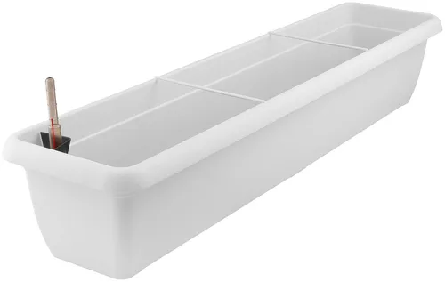 Geli Bewässerungsblumenkasten Aqua Andalucia 60 cm weiß in gold von Geli