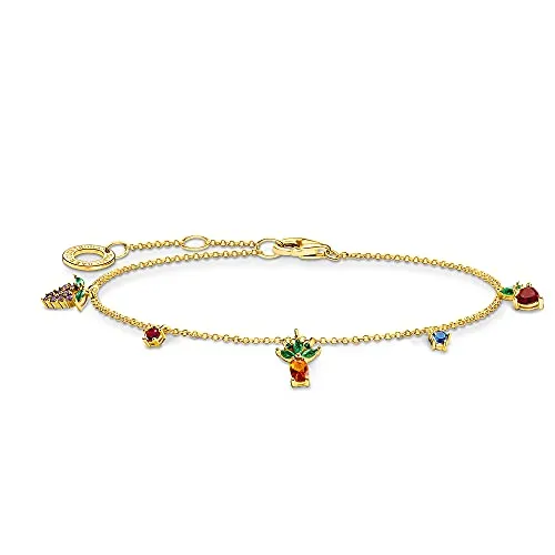 THOMAS SABO Damen Armband mit bunten Früchten in gold von THOMAS SABO