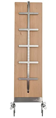 Grillfürst Flammlachsbrett - Buchenholz Halterung für perfektes Grillen - Räucherbretter - Hochwertiges Flammlachsbrett aus unbehandelter Buche mit robusten Edelstahlbefestigungen für unverwechselbaren Geschmack beim Grillen.