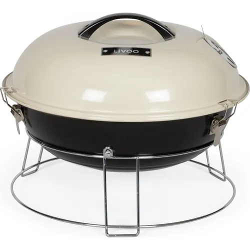 Livoo Tragbarer Holzkohlegrill – Ideal für Grillabende unterwegs - Garten, Grill, Holzkohlegrill – Kompakter und leichter Grill für unvergessliche Grillmomente im Freien.