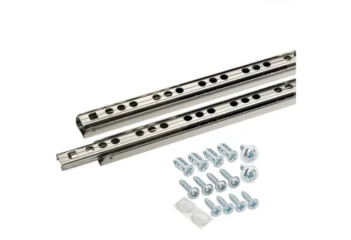 SO-TECH® Auszug Kugelauszug Teilauszug KT1-10-H17-NF-MS, Länge 438 mm, 1 Paar inkl. Montageschrauben-Set