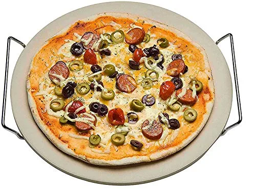 Pizzastein 33cm mit Halter