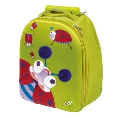 Bino world of toys Easy-Trolley, Kinderkoffer mit 3D-Marienkäfermotiv - Kindergepäck mit einzigartigem 3D-Marienkäfermotiv, extrem leicht und ideal für Reisen oder Übernachtungen bei Freunden, Maße ca. 18x28x36 cm.