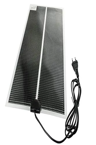 TropicShop Heizmatte BZW. Wärmematte ultraflache fürs Terrarium - mit 150cm Stromzuleitung mit EU Stecker 230V (28w mit 15x100cm)
