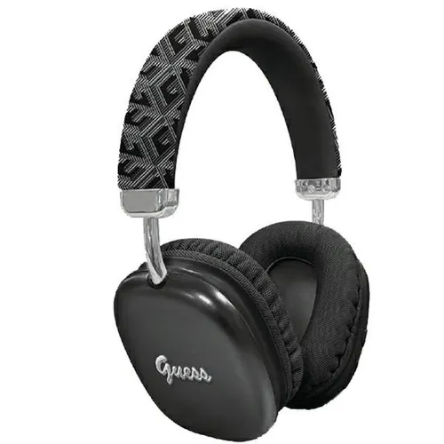 GUESS Bluetooth 5.3 Wireless Headset - On Ear Kopfhörer mit Metal Logo in Schwarz - Kopfhörer: Bluetooth Over-Ear-Kopfhörer mit modernster 5.3 Technologie für kristallklaren Sound und stylisches Design.