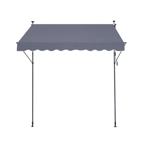 VEVOR Balkonmarkise 250x120cm - Klemmmarkise mit Kurbel, UV80+ Sonnenschutz und wasserdicht, robust und langlebig