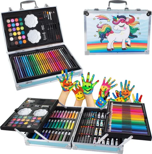 Verk 18229_N Großes 145-teiliges Kunstset im Koffer für kleine Maler